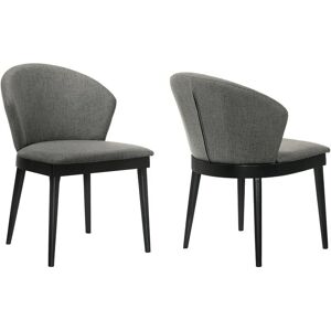 Armen Living Set of 2 Juno Wood Dining Side Chairs Charcoal NoSize