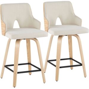 LumiSource Set of 2 Stella 24in Fixed-Height Counter Stools NoColor NoSize