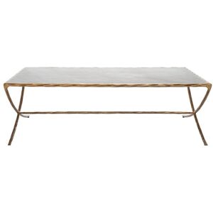Safavieh Couture Debbie Rectangular Metal Coffee Table White NoSize