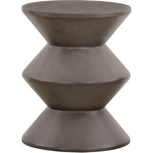 Armen Living Lizzie Concrete Indoor Outdoor Accent Stool End Table Gray NoSize