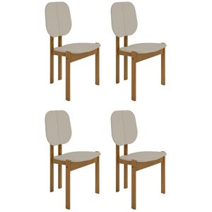 Manhattan Comfort Set of 4 Mid-Century Modern Gales Dining Chairs NoColor NoSize