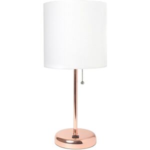 Lalia Home Creekwood Home Oslo 19.5" Contemporary Bedside Usb Port Feature Standard Metal Table Desk Lamp Gold NoSize