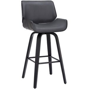 Armen Living Tyler 30in Bar Height Swivel Wood Bar Stool Gray NoSize