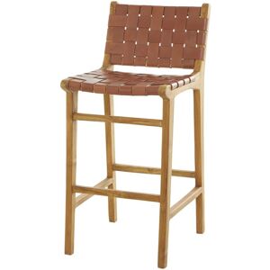 Peyton Lane Brown Modern Teak Wood Bar Stool NoColor NoSize