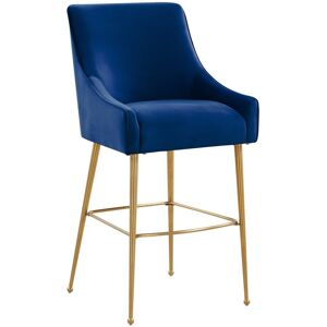 TOV Furniture Beatrix Velvet Counter Stool Navy NoSize