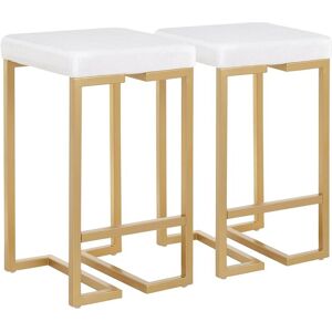 LumiSource Set of 2 Midas Counter Stools Gold NoSize