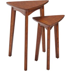 Alaterre Monterey 24in Mid-Century Wood Triangular Nesting End Tables NoColor NoSize