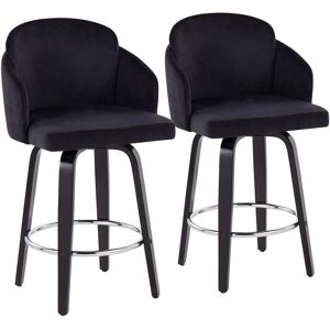 LumiSource Dahlia Set of 2 Counter Stools Black NoSize