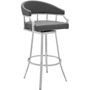 Armen Living Palmdale Swivel Bar Stool Grey NoSize