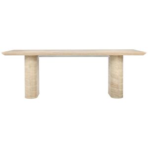 Classic Home Aiden 87in Stripped Stone Outdoor Dining Table Beige NoSize