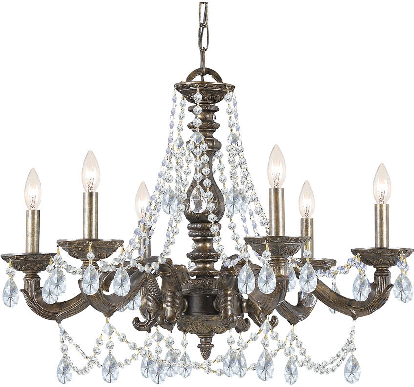 Crystorama 6-Light Paris Market Chandelier Swarovski Strass Crystal NoColor NoSize