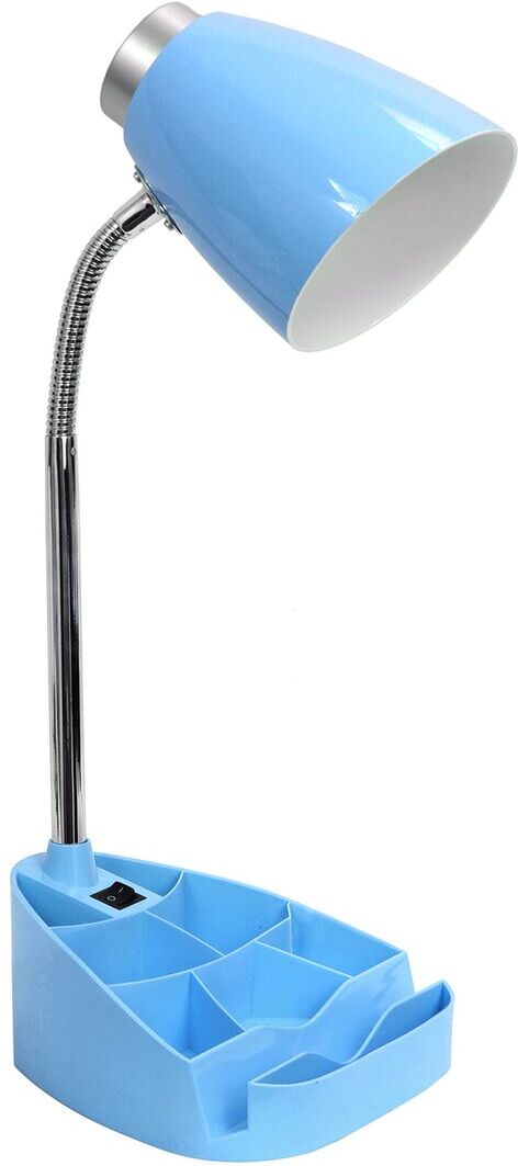 Lalia Home Gooseneck Organizer Desk Lamp With Ipad Tablet Stand Book Holder Blue NoSize