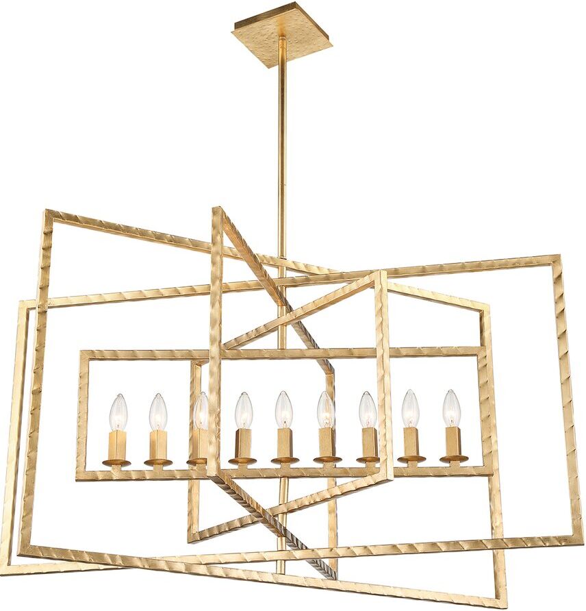 Crystorama Capri 9 Light Antique Gold Chandelier Gold NoSize