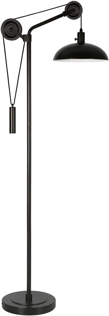 Abraham + Ivy Neo 72in Solid Wheel Pulley System Floor Lamp Black NoSize