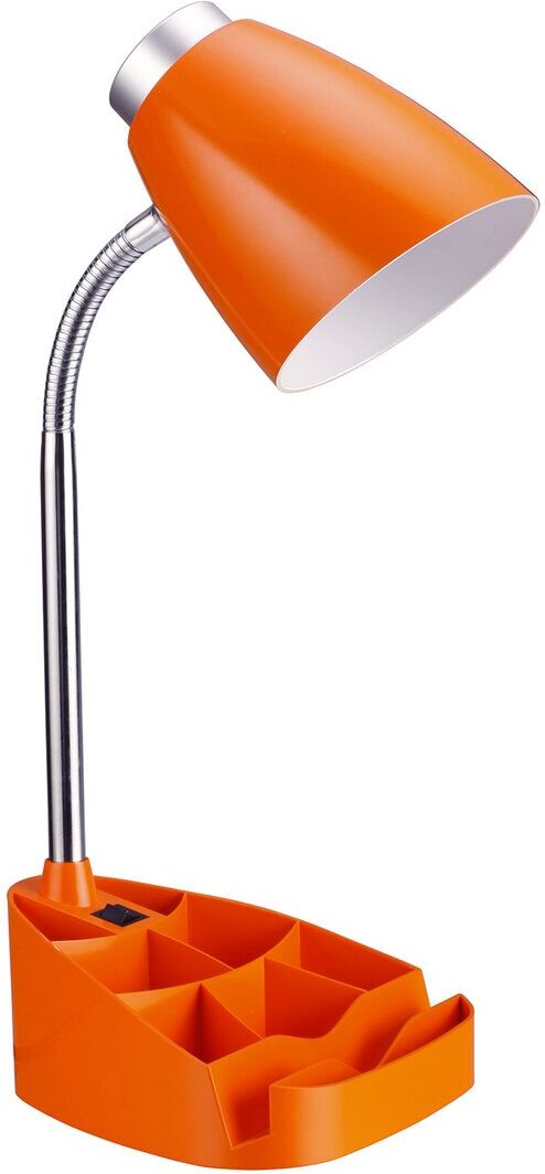 Lalia Home Gooseneck Organizer Desk Lamp With Ipad Tablet Stand Book Holder Orange NoSize