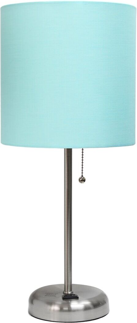 Lalia Home Stick Lamp With Charging Outlet And Fabric Shade Brown NoSize