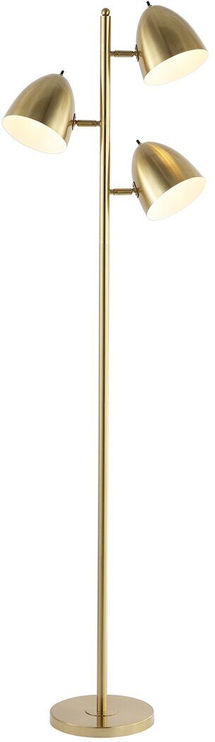 JONATHAN Y Billy 66in 3-Light Modern Contemporary Iron LED Floor Lamp Gold NoSize