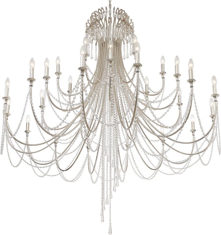 Crystorama Arcadia 28 Light Antique Silver Chandelier NoColor NoSize