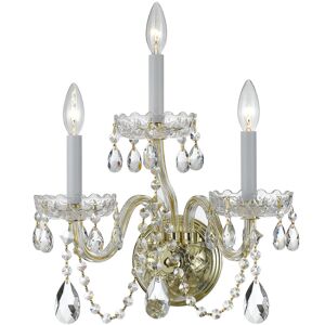 Crystorama 3-Light Traditional Crystal Sconce NoColor NoSize