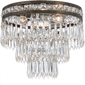 Crystorama 3-Light Mercer Flush Mount Hand Cut Crystal NoColor NoSize