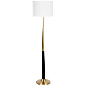 Abraham + Ivy Lyon Two Tone Brushed Brass And Matte Black Floor Lamp Gold NoSize