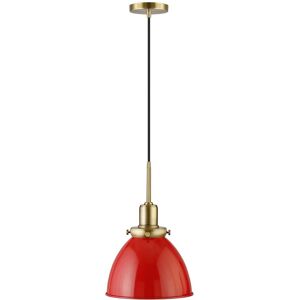 Abraham + Ivy Madison Pendant With Metal Shade Red NoSize