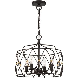 Crystorama Zucca 4-Light English Bronze & Antique Gold Lantern Metallic NoSize