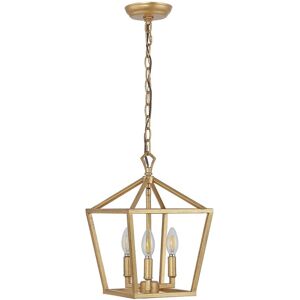 JONATHAN Y Ojai 3-Light LED Pendant Brass NoSize