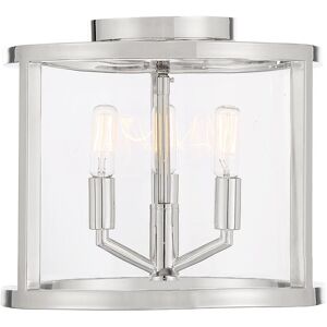 Crystorama Devon 3 Light Polished Nickel Ceiling Mount Nickel NoSize
