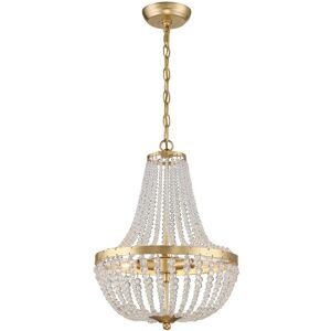 Crystorama Rylee 3 Light Antique Gold Chandelier Gold NoSize