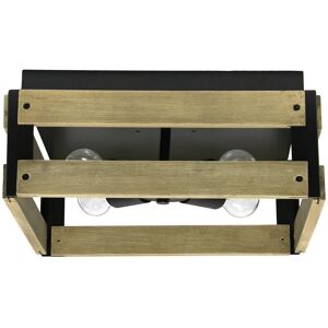 Lalia Home 14in Barnlit 4-Light Decorative Squared Flush Mount Ceiling Light NoColor NoSize