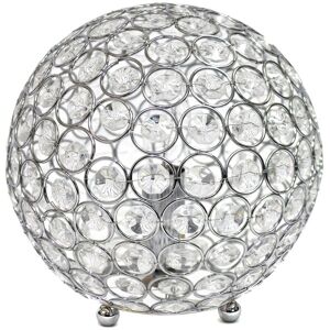Lalia Home Crystal Ball Sequin Table Lamp Chrome Silver NoSize