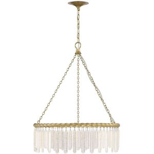 Lumanity Reverie Brass And Crystal 3-Light Circular Contemporary Chandelier Gold NoSize
