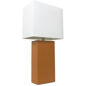 Lalia Home 21in Modern Leather Wrapped Table Lamp with LED Bulb Included NoColor NoSize