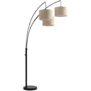 BRIGHTECH Trilage Black LED Marble Floor Lamp Black NoSize