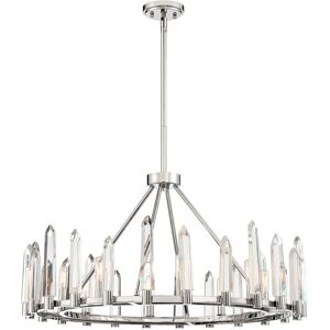 Crystorama Watson 8 Light Polished Nickel Chandelier Nickel NoSize