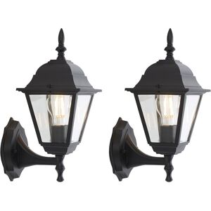 Safavieh Rhion 8in Outdoor Wall Sconce Set of 2 Black NoSize