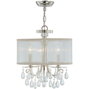 Crystorama Hampton 3-Light Crystal Drum Shade Chandelier NoColor NoSize