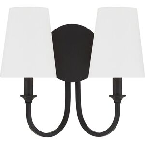 Crystorama Payton 2-Light Black Forged Wall Mount Black NoSize