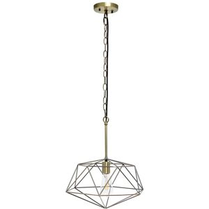 Lalia Home 1 Light 16in Modern Metal Wire Paragon Hanging Ceiling Pendant Fixture Gold NoSize