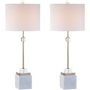 JONATHAN Y Designs Set of 2 Dawson 30in Marble & Crystal Table Lamps NoColor NoSize