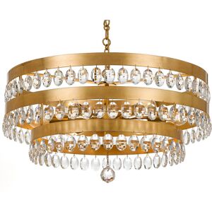 Crystorama Perla 8-Light Antique Gold Chandelier NoColor NoSize