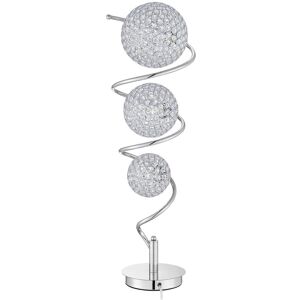 Finesse Decor Vertical Crystal Sphere Table Lamp Silver NoSize