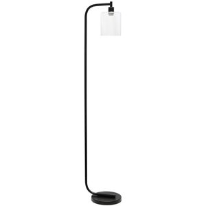 Lalia Home Antique Style Industrial Iron Lantern Floor Lamp Black NoSize