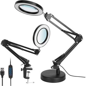 Fresh Fab Finds iMounTEK 2-in-1 LED Magnifier Desk Lamp Black NoSize