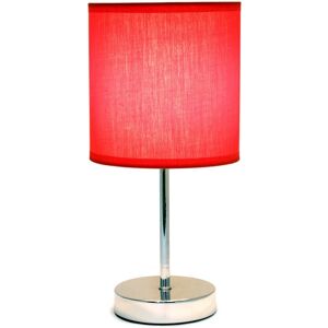 Lalia Home Nauru 11.81in Traditional Petite Metal Stick Bedside Table Desk Lamp Silver NoSize