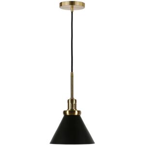 Abraham + Ivy Zeno Blackened Bronze Metal Pendant With Brass Accents Black NoSize