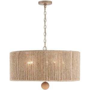 Crystorama Jessa 5 Light Burnished Silver Pendant Silver NoSize