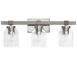 Lalia Home 22in Barnlit Rustic 3-Light Wall Mounted Fixture NoColor NoSize