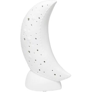 Lalia Home Porcelain Moon Shaped Table Lamp White NoSize
